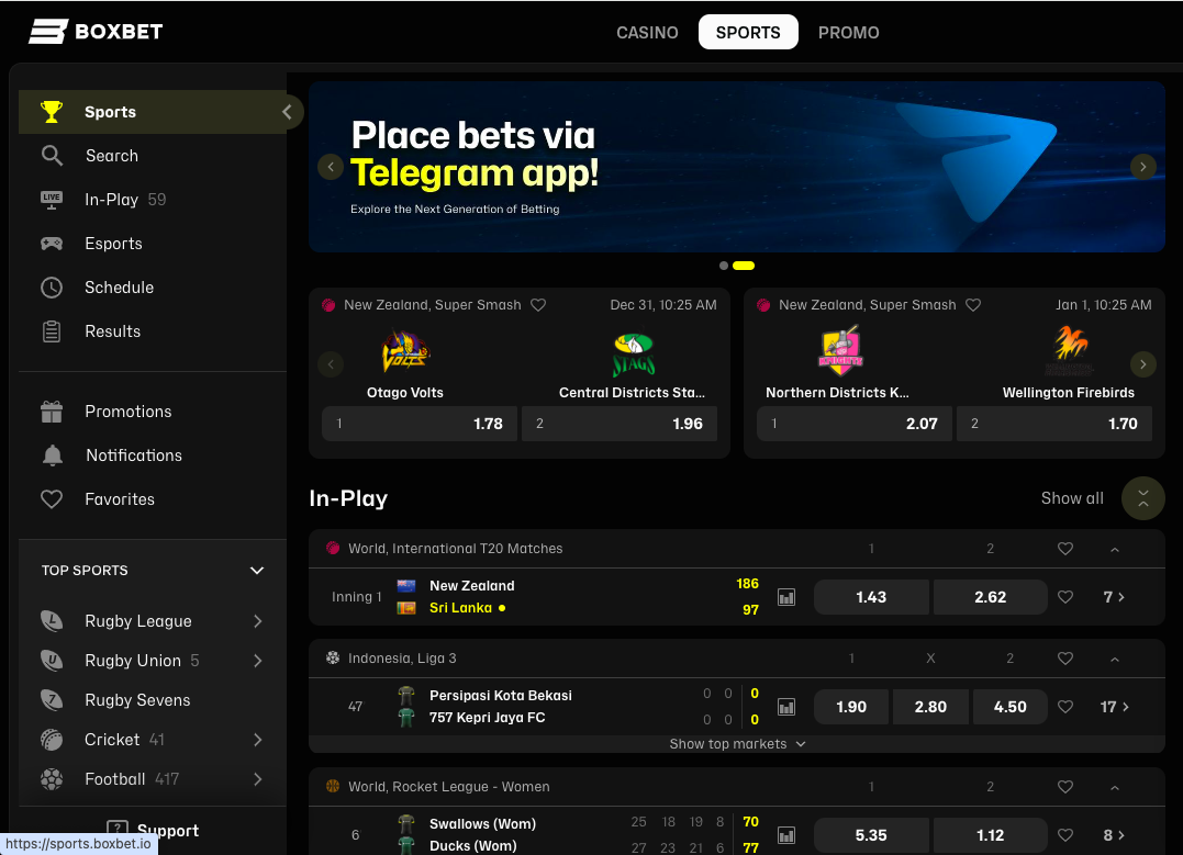 BoxBet.io Sports Home CB review